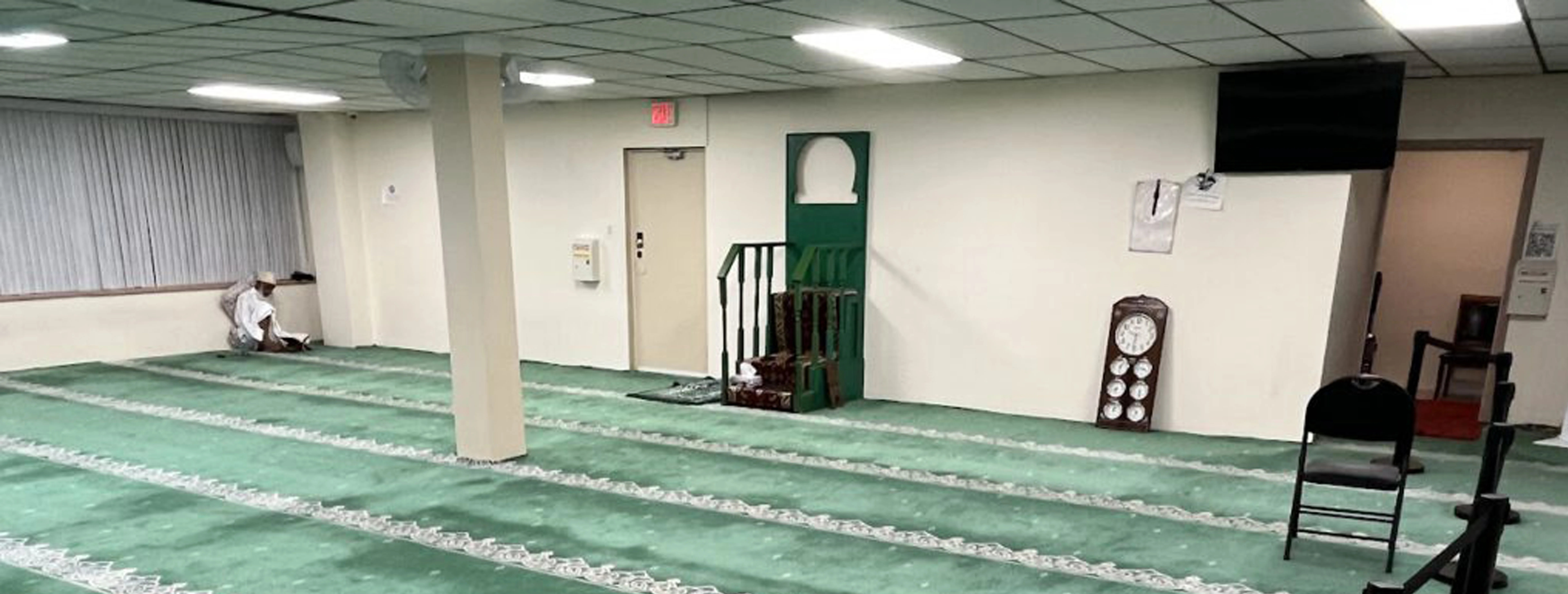 Interior prayer hall of Taqwa Mosque Ottawa